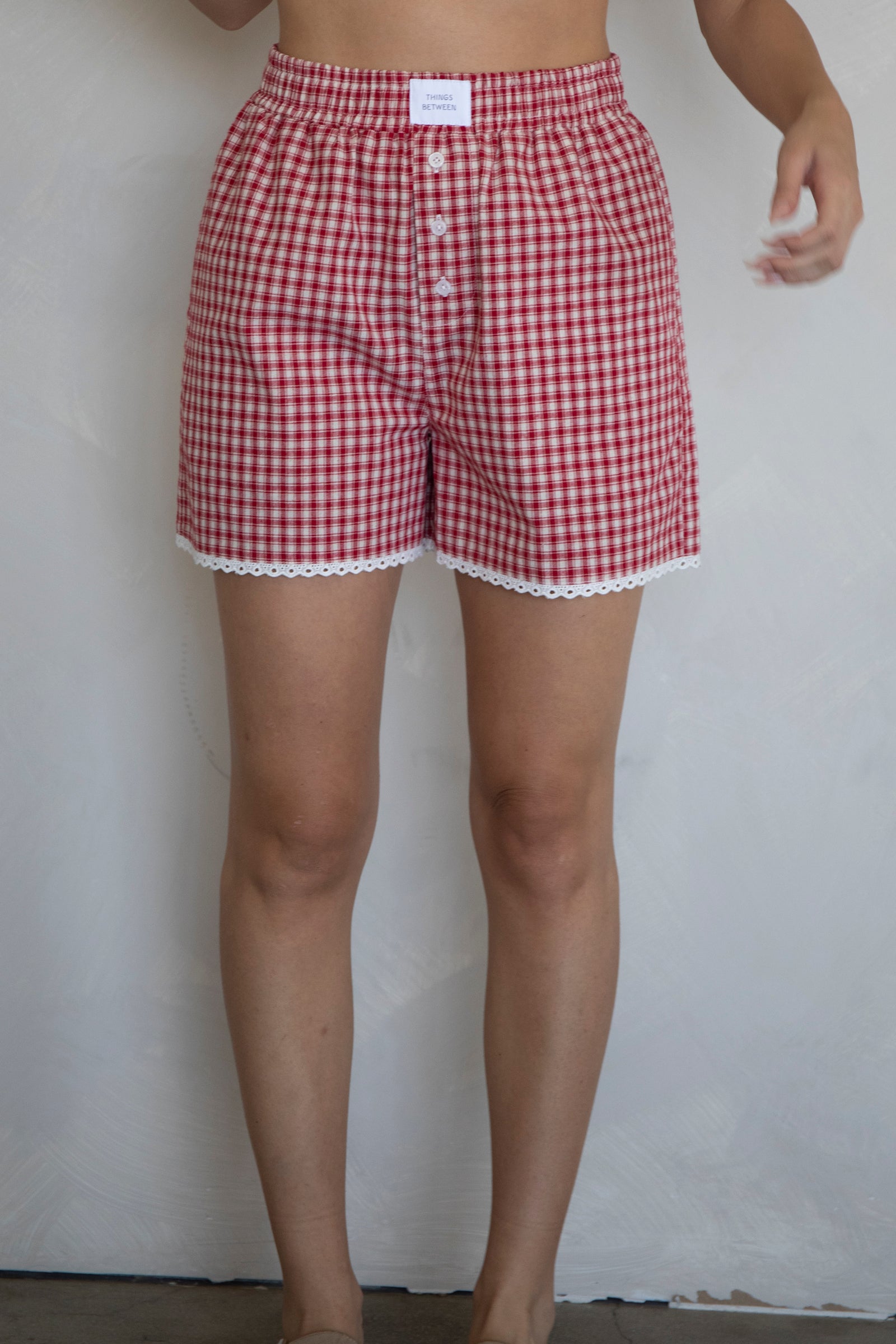 【INCHANT ME】Lace cotton banding shorts INCHANT ME】Lace cotton banding shorts
