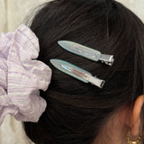 Chrome Hair Clips