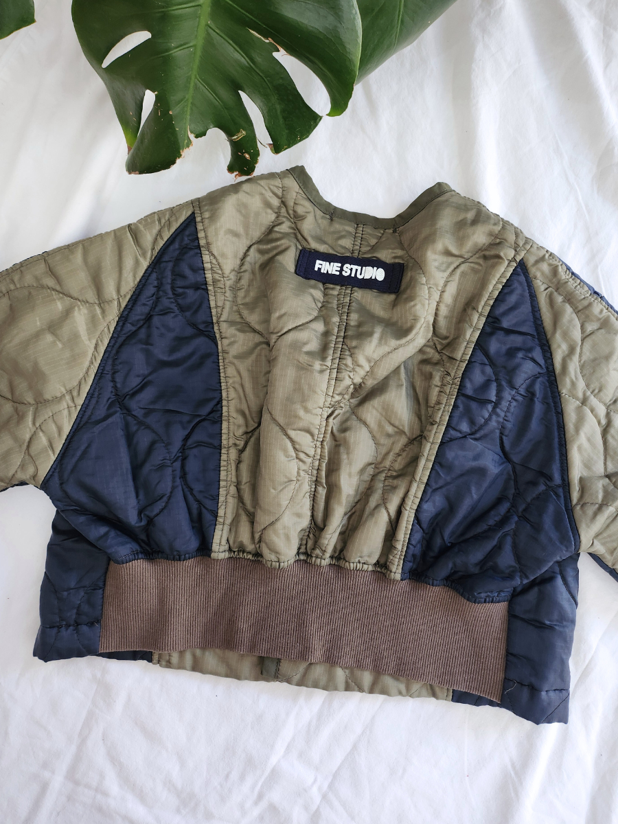 Color Block Quilted Jacket