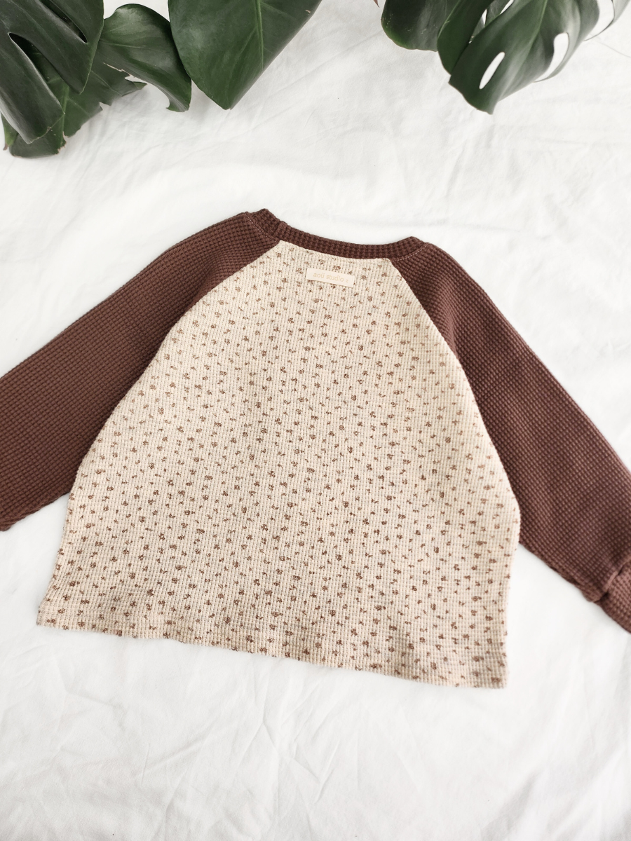 Waffle Knit Floral Top