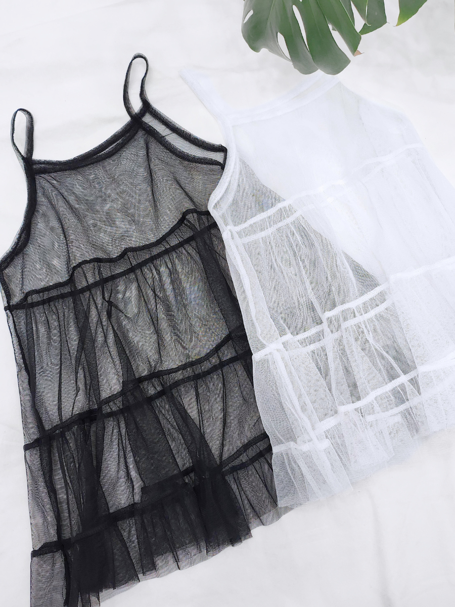 Sheer Ruffle Dress