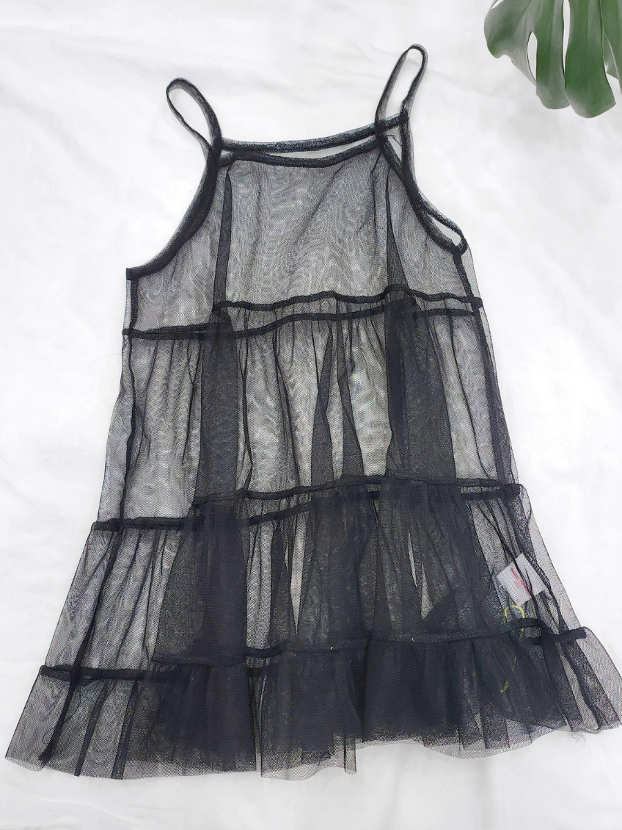 Sheer Ruffle Dress