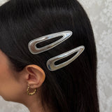 Silver Hair Clip Set