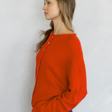 Tomato Red Piper Cardigan