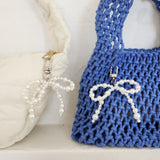 Pearl Bow Bag Charm