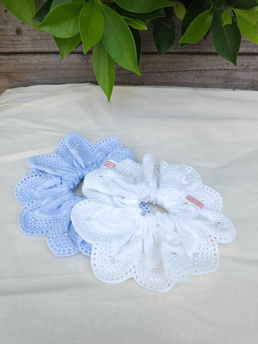 Pearl Lace Scrunchie