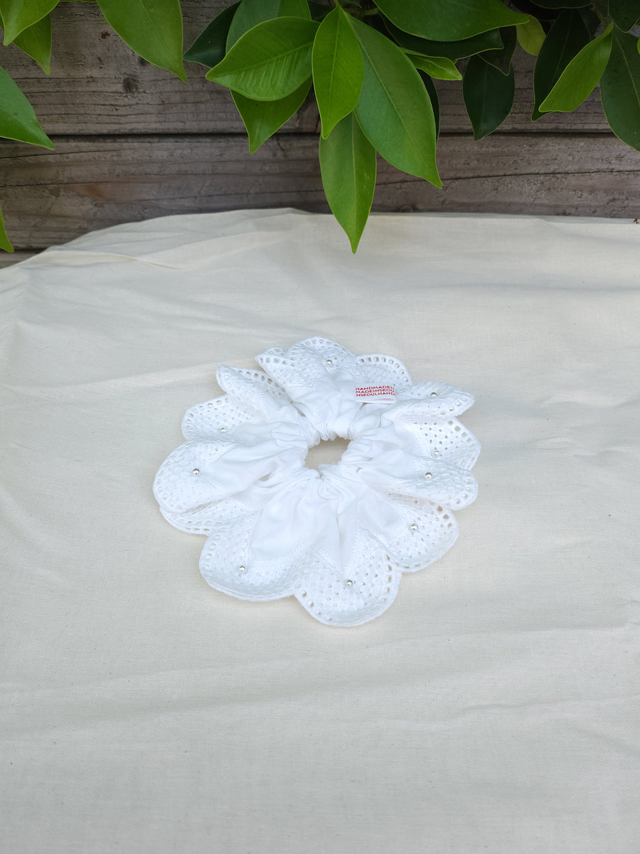 Pearl Lace Scrunchie