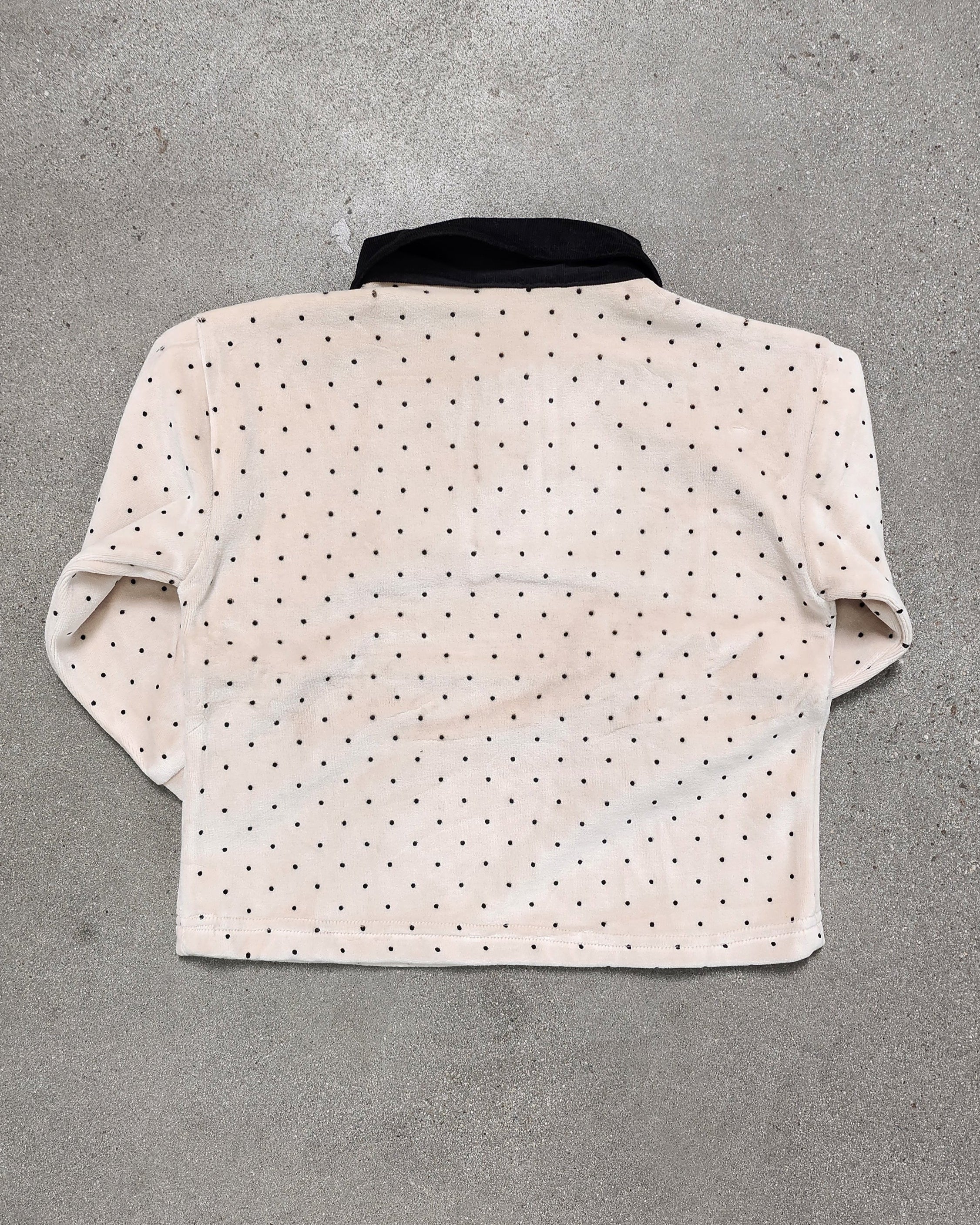 Velvet Polka Dot Polo