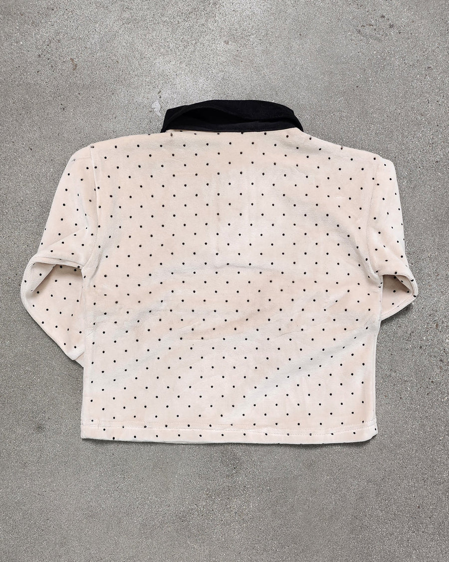 Velvet Polka Dot Polo