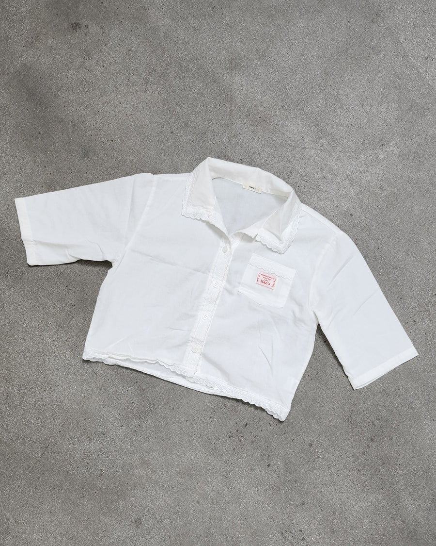 Lace Button Down