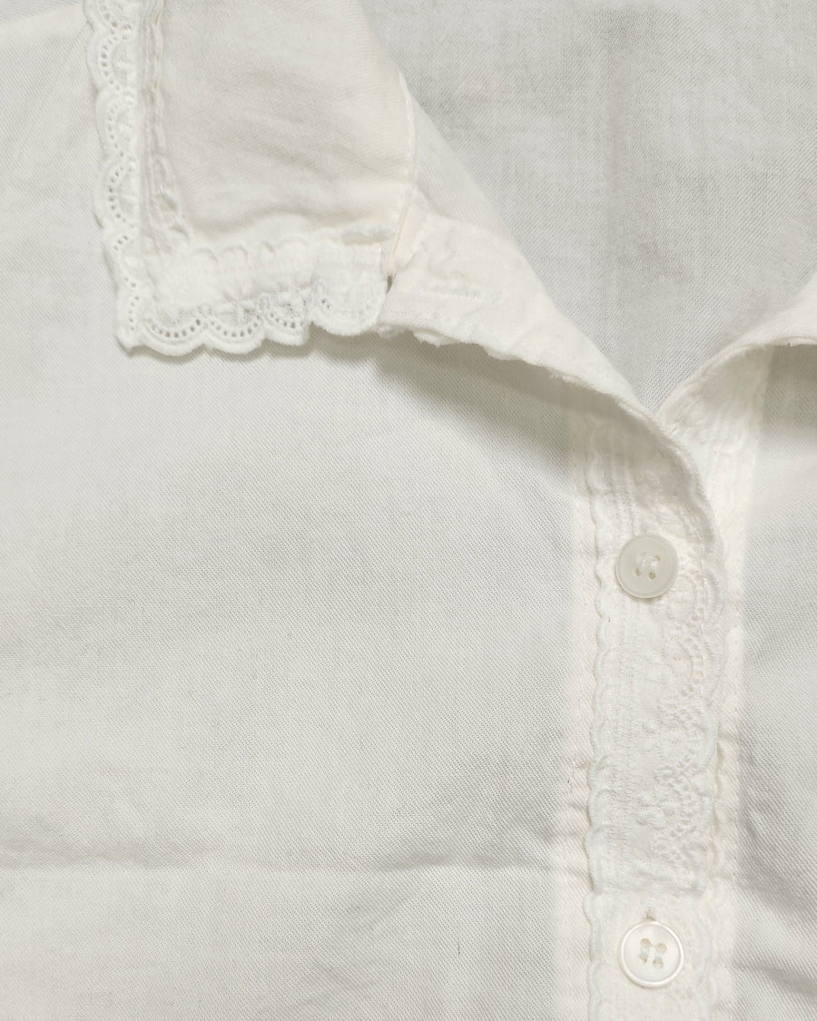 Lace Button Down