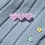 Gingham Heart Hair Clip