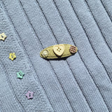 Pointelle Buttons Hair Clip