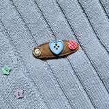 Pointelle Buttons Hair Clip