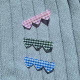 Gingham Heart Hair Clip