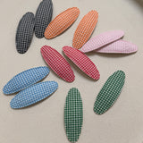 Oval Gingham Clips