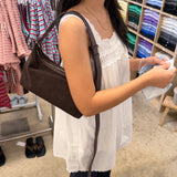 Suede Dumpling Hand Bag