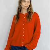 Tomato Red Piper Cardigan