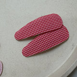 Gingham Solid Clips