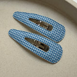 Gingham Snap Clips