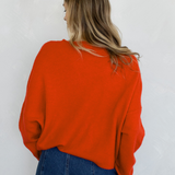 Tomato Red Piper Cardigan