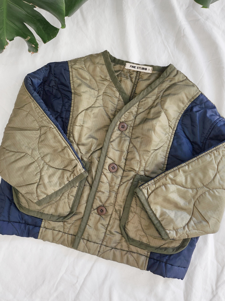 Color Block Quilted Jacket