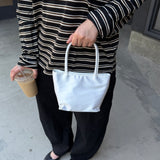 Polka Dot Satin Shoulder Bag