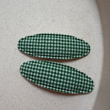 Oval Gingham Clips