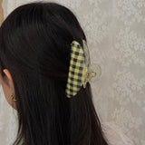 Gingham Claw Clip
