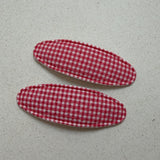 Oval Gingham Clips