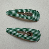 Gingham Snap Clips