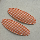 Oval Gingham Clips