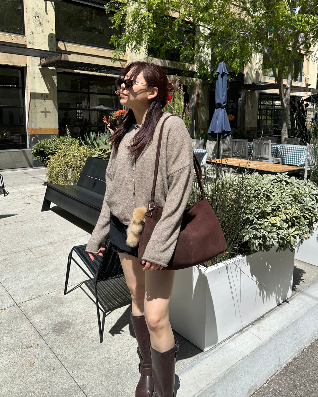 Suede Tote Bag