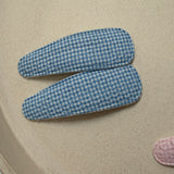 Gingham Solid Clips