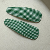 Gingham Solid Clips