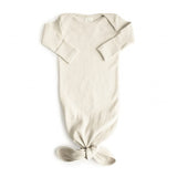 Mushie: Ribbed Knotted Baby Gown + Beanie