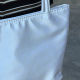 Polka Dot Satin Shoulder Bag