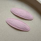Oval Gingham Clips