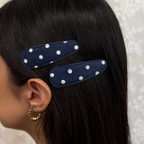 Solid Denim Hair Clip