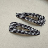 Gingham Snap Clips