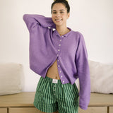 Purple Piper Cardigan