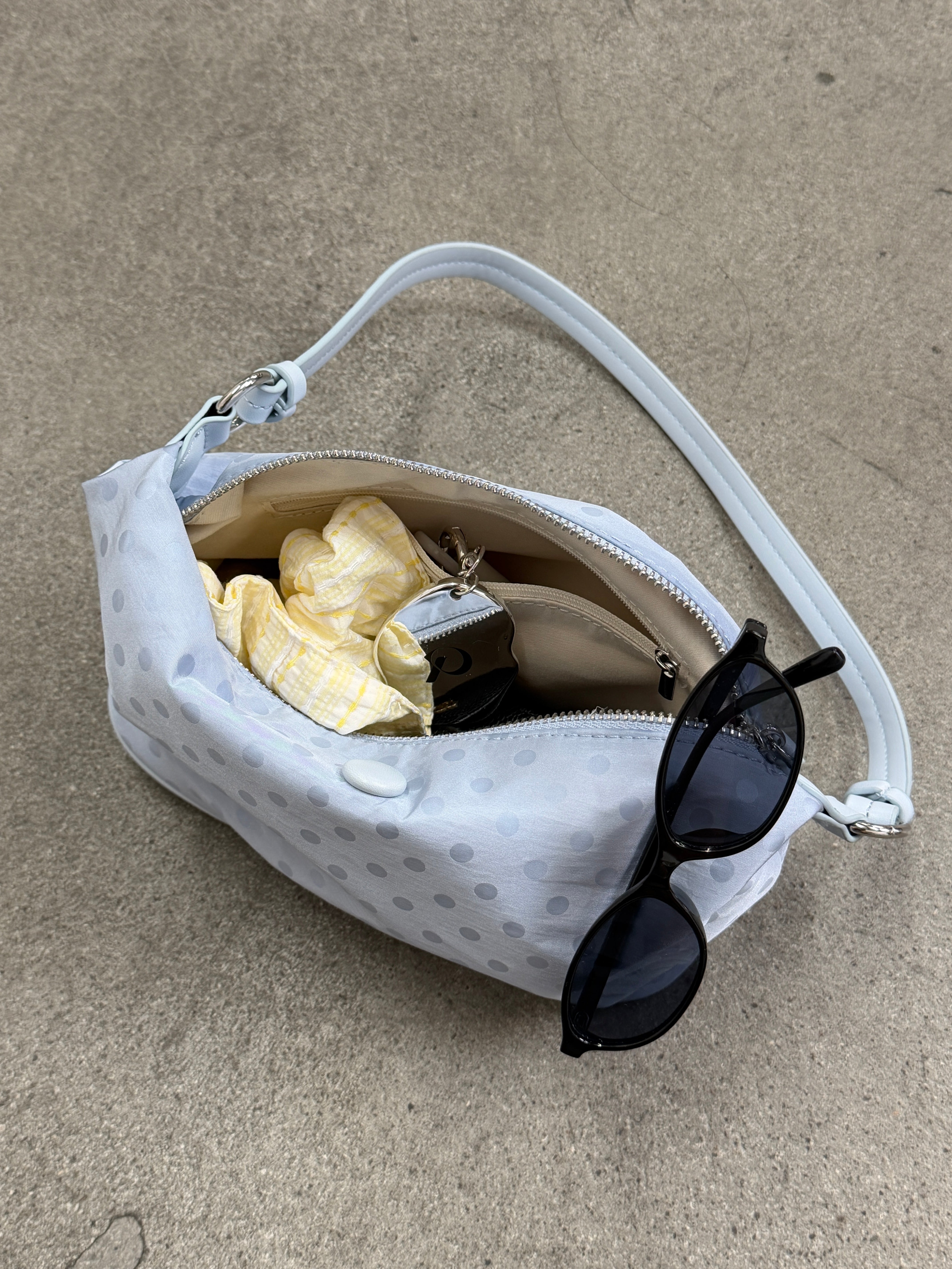 Polka Dot Nylon Sling Bag