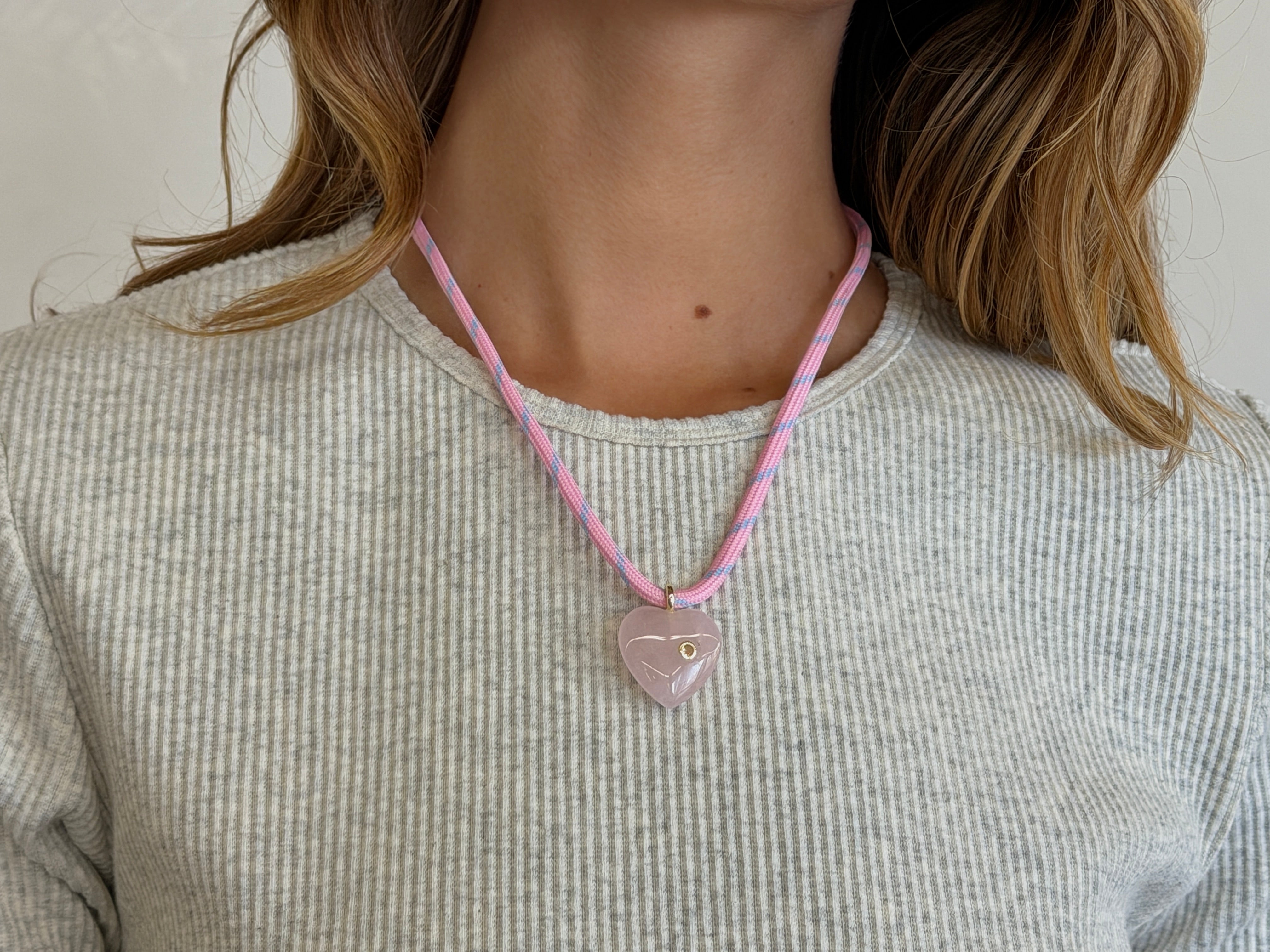 Mantle Jewellery Puffy Heart Cord Necklace