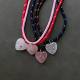 Mantle Jewellery Puffy Heart Cord Necklace