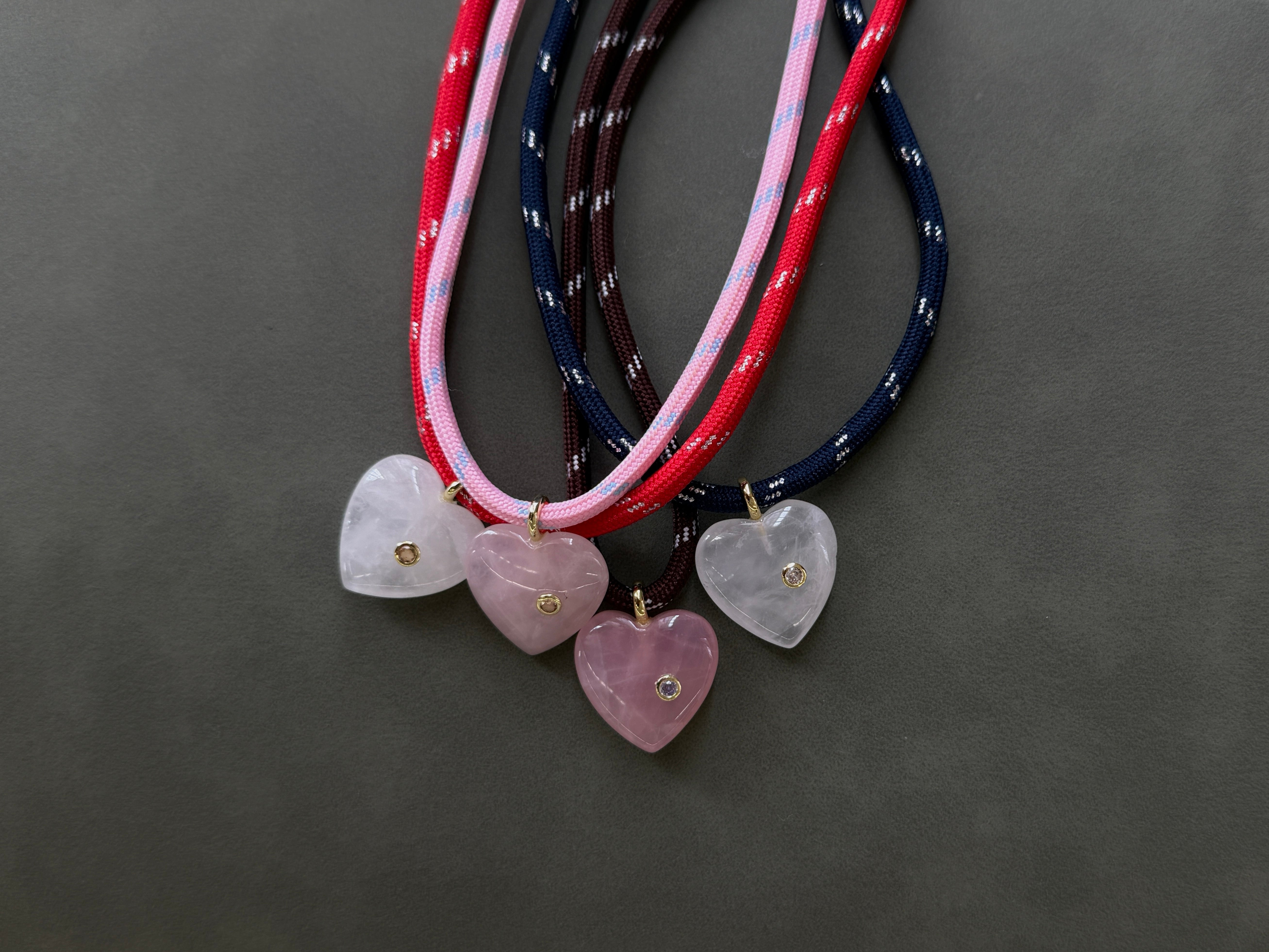 Mantle Jewellery Puffy Heart Cord Necklace