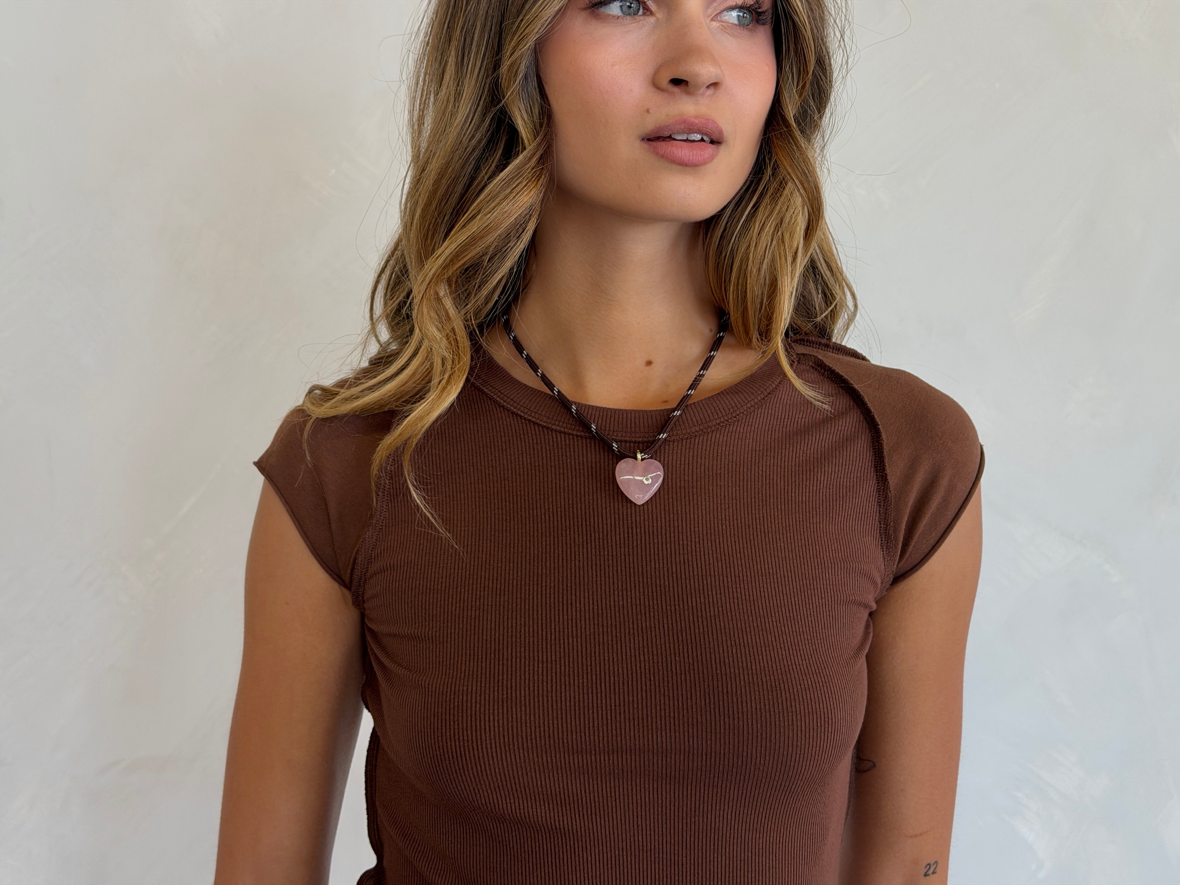 Mantle Jewellery Puffy Heart Cord Necklace