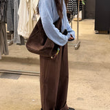 Suede Messenger Bag