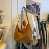 Suede Messenger Bag