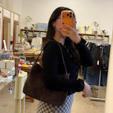 Suede Shoulder Bag