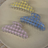 Gingham Claw Clip